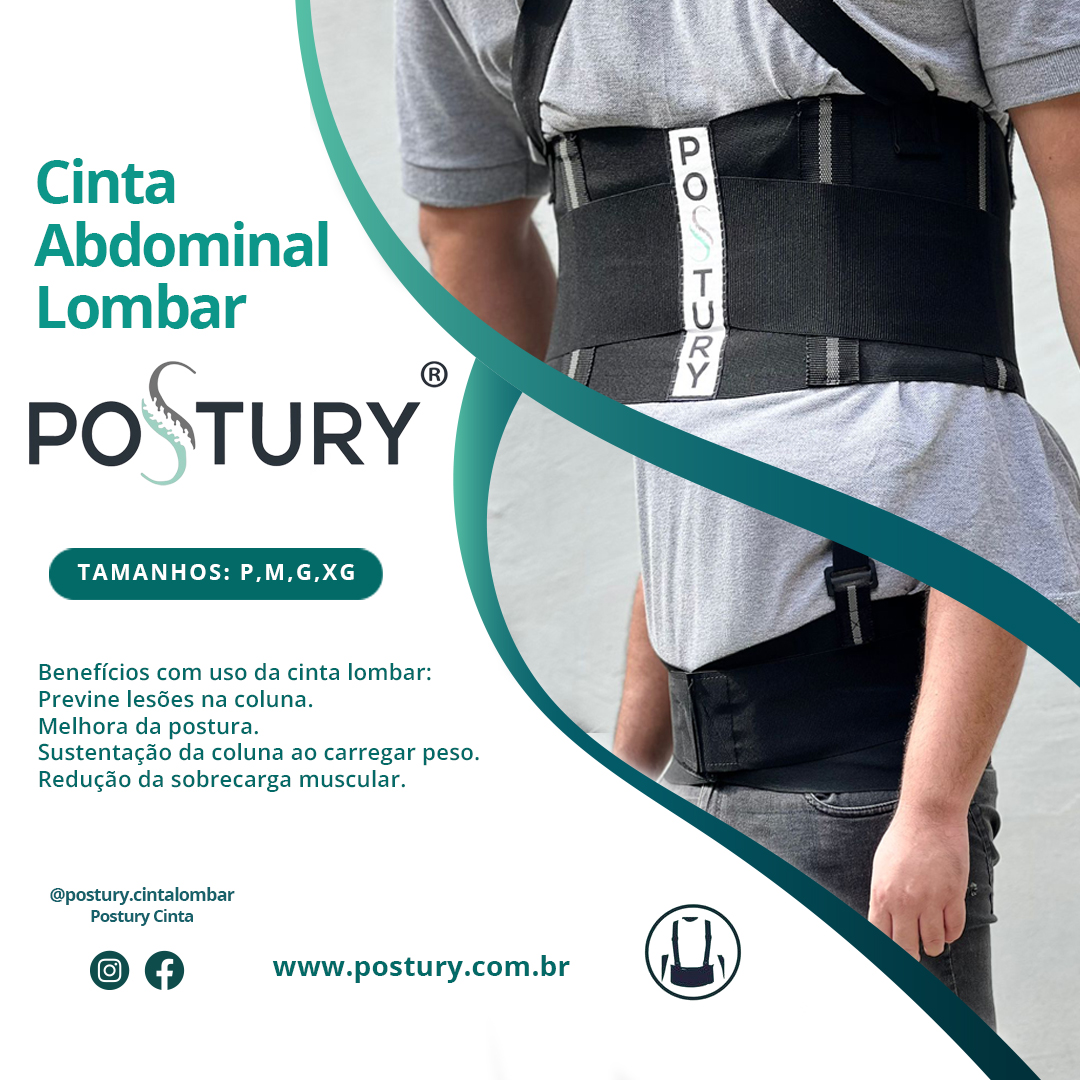 Cinta Abdominal Postury Preta