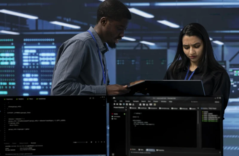 coworkers-in-data-center-doing-routine-disk-checks-2025-02-20-04-49-03-utc